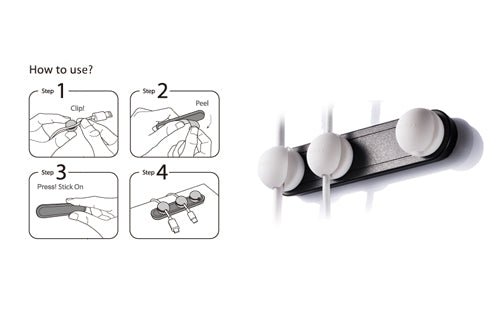 VITABOX Magnetic Cable Holder 磁力收線器 - PLUS版 長條底座 2組入 VITABOX P 04