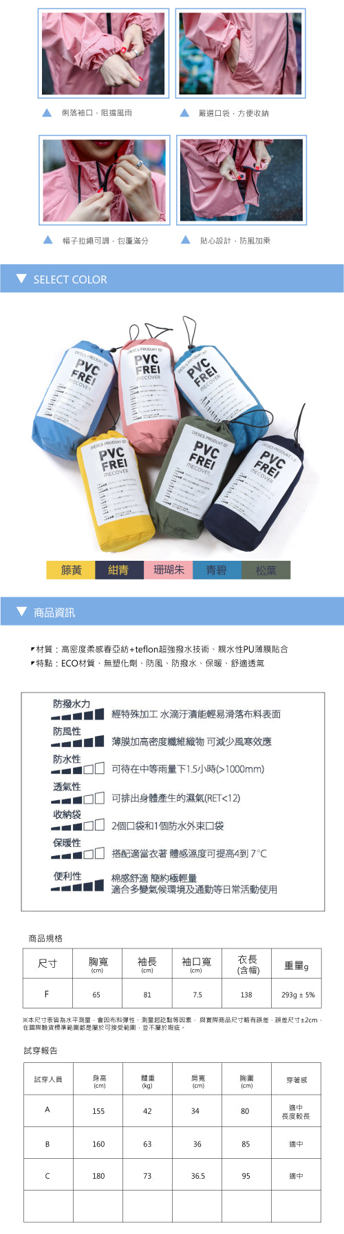 VITABOX 時尚有型/全能風雨衣 VITABOX a67ca60762407650275d60d361f74bf9